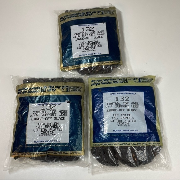 Silkies Nylons Bundle Control Top Support Legs #132 Off Black sz Large Neutral - Picture 2 of 8